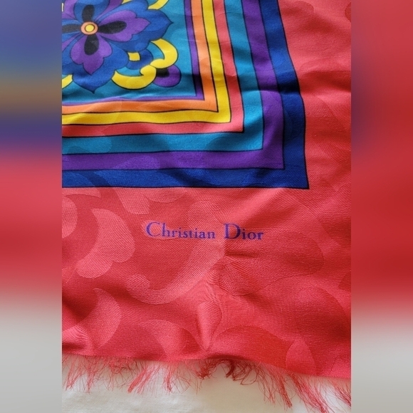 Christian Dior Silk Wrap #640 Size 53/53 - Picture 3 of 6